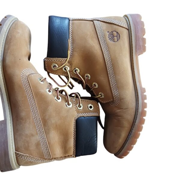 Women's Timberland  Premium 6" Waterproof Boots Wheat Brwn Size 8.5M Primaloft - Picture 2 of 10